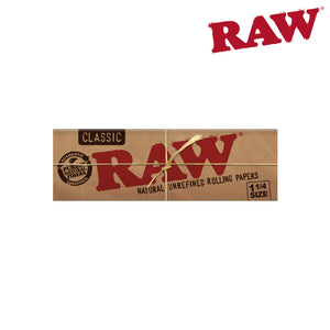 Raw Classic 1 1/4 size Natural Unrefined Hemp Papers