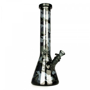 RED EYE GLASS® 15" Camouflage Beaker Base Water Pipe - ONLINE ONLY