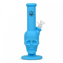 Lit Silicone 11" Skull Water Pipe - ONLINE ONLY