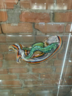 Pipe à fumée et dichroïque en verre taillé en forme de pierre tombale