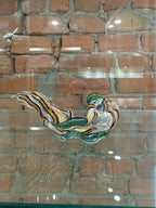 Pipe à fumée et dichroïque en verre taillé en forme de pierre tombale