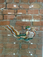 Pipe à fumée et dichroïque en verre taillé en forme de pierre tombale