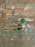 Pipe à fumée et dichroïque en verre taillé en forme de pierre tombale