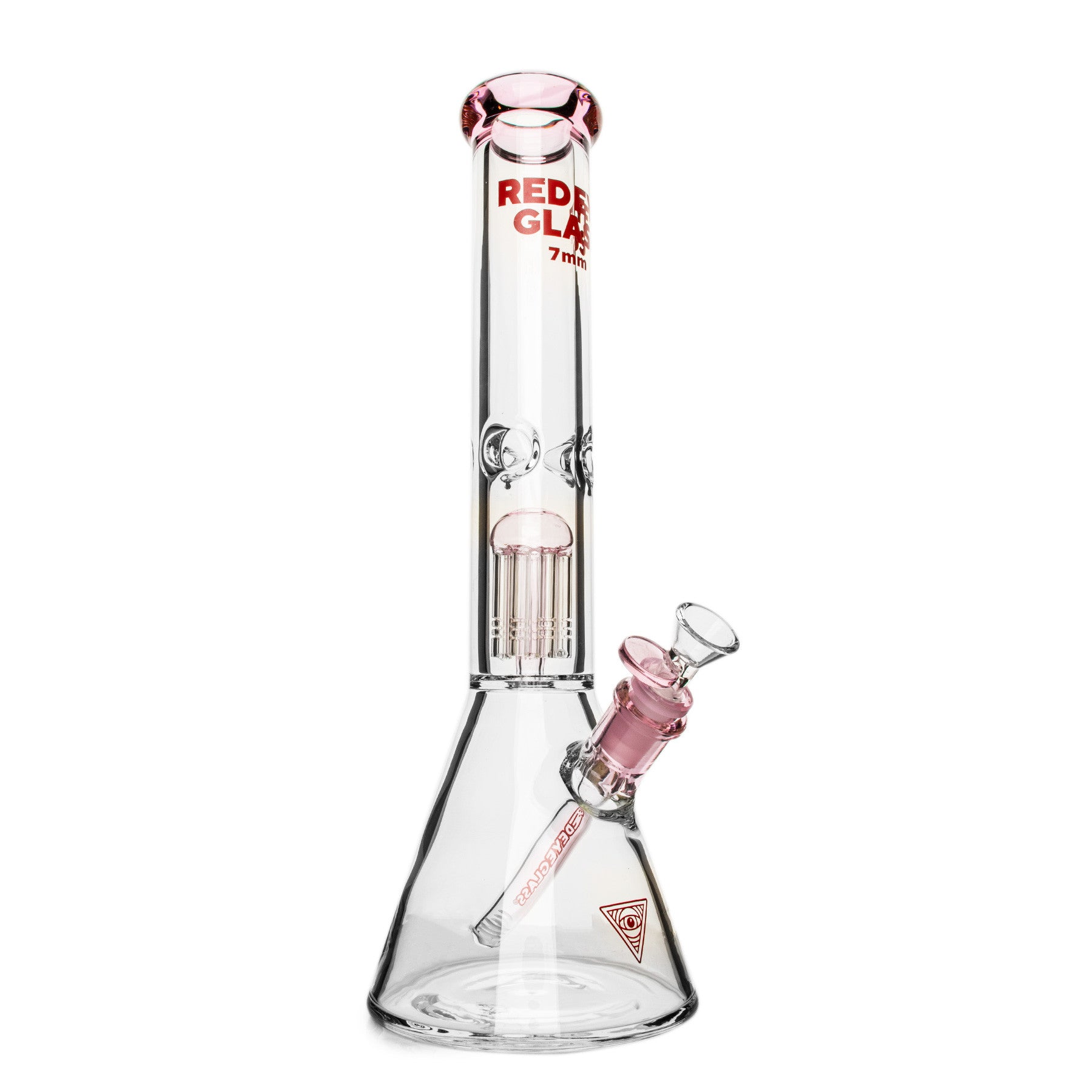Pipe à eau Red Eye Glass 15" 7 mm d'épaisseur Wildwood à double chambre et base bécher