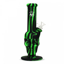 Lit Silicone 11" Skull Water Pipe - ONLINE ONLY