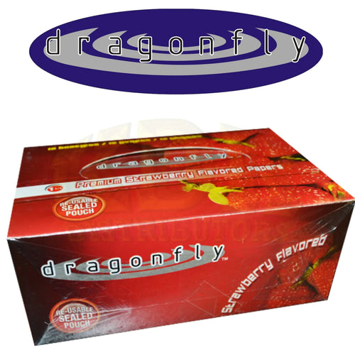 Dragonfly Premium Strawberry Flavored Rolling Papers - Full Box