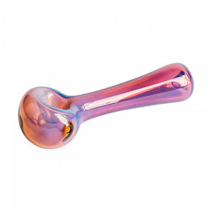 Red Eye Glass Solid Colour Spoon Hand Pipe With Built-In Ash Catcher Mouthpiece