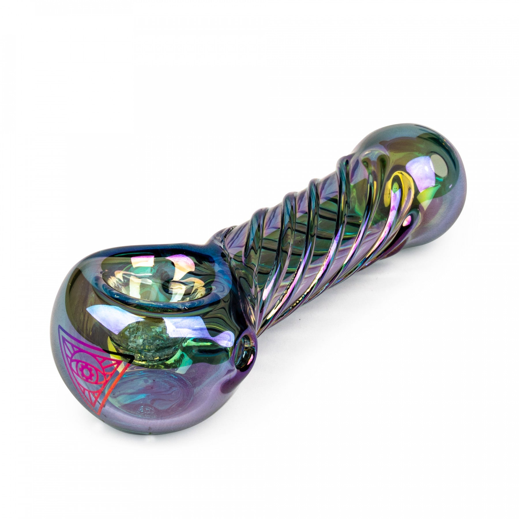 Pipe à main Twister RED EYE TEK® 4" finition métallique Terminator
