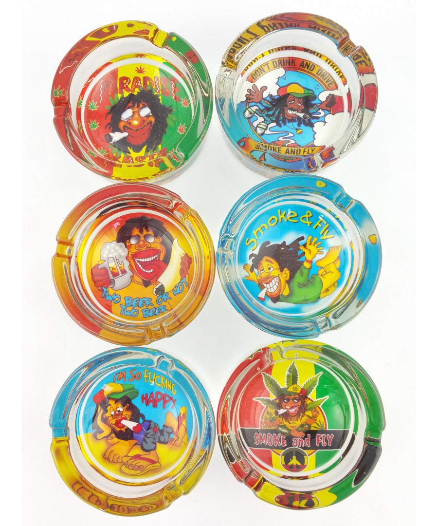 Round RastaMan Ashtray