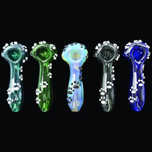 Red Eye Glass 3.25 Inch Puppy Paw Hand Pipe