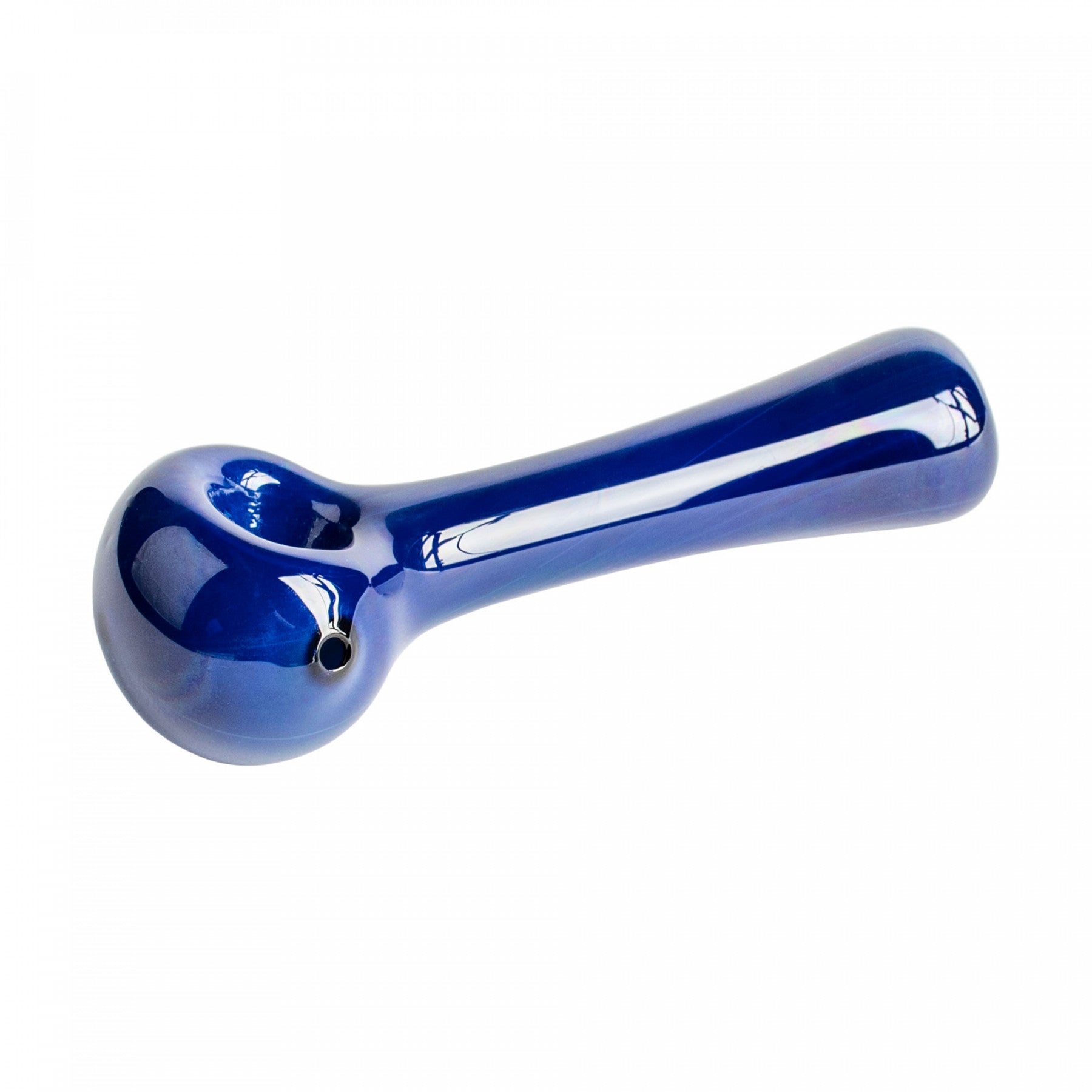 Red Eye Glass Solid Colour Spoon Hand Pipe With Built-In Ash Catcher Mouthpiece