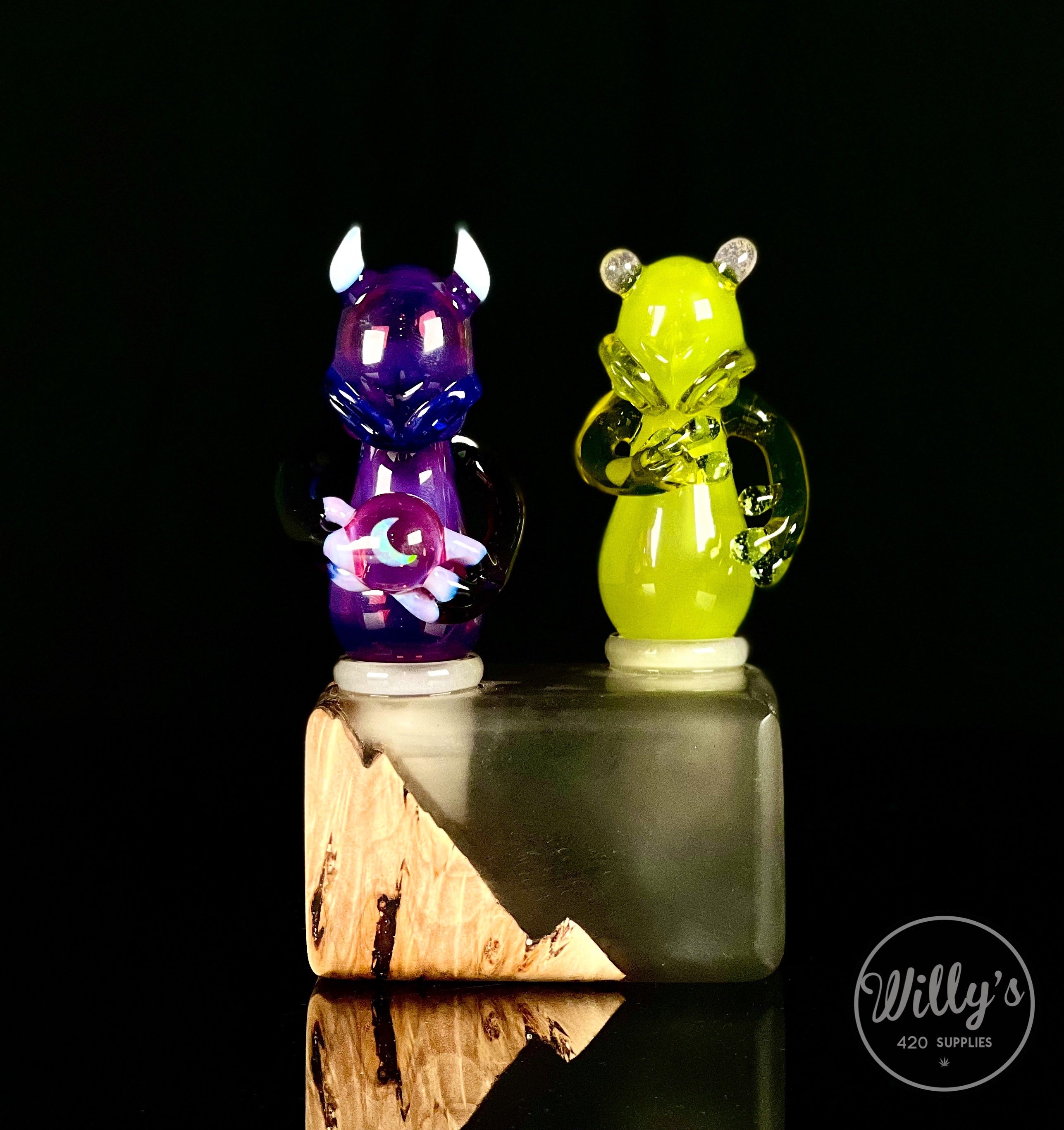 McNol Glass Bubble Caps with Opal