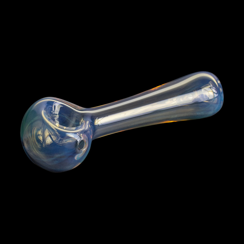 Red Eye Glass Solid Colour Spoon Hand Pipe With Built-In Ash Catcher Mouthpiece