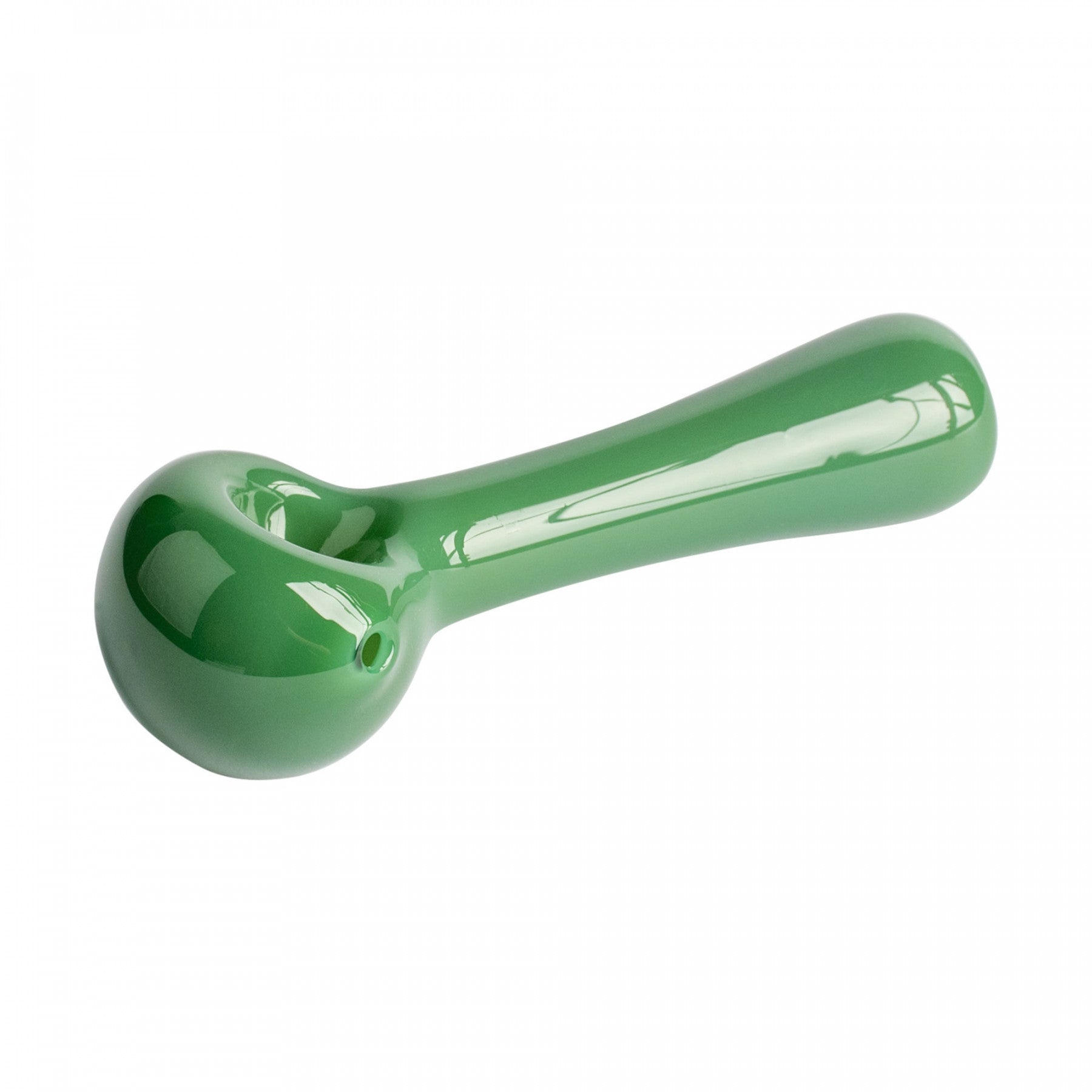 Red Eye Glass Solid Colour Spoon Hand Pipe With Built-In Ash Catcher Mouthpiece