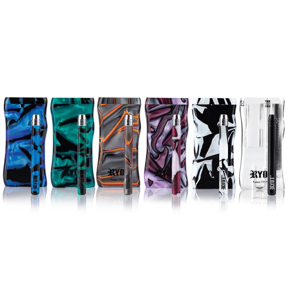 RYOT Magnetic Dugout Poker Box Acrylic with Matching Taster Bat