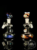 Green Belt Glass 14mm Wig Wag Ash Catcher Sets