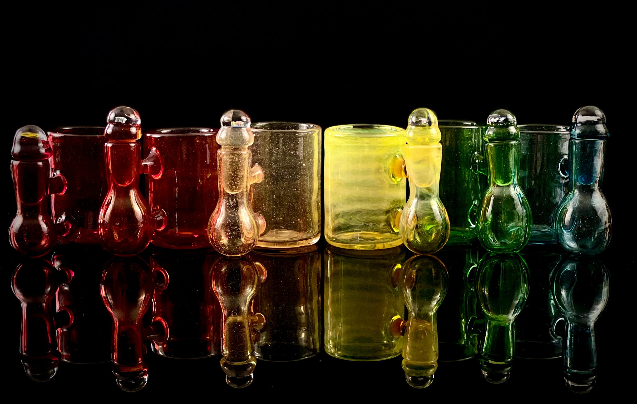 Station de cotons-tiges en verre de la ceinture verte