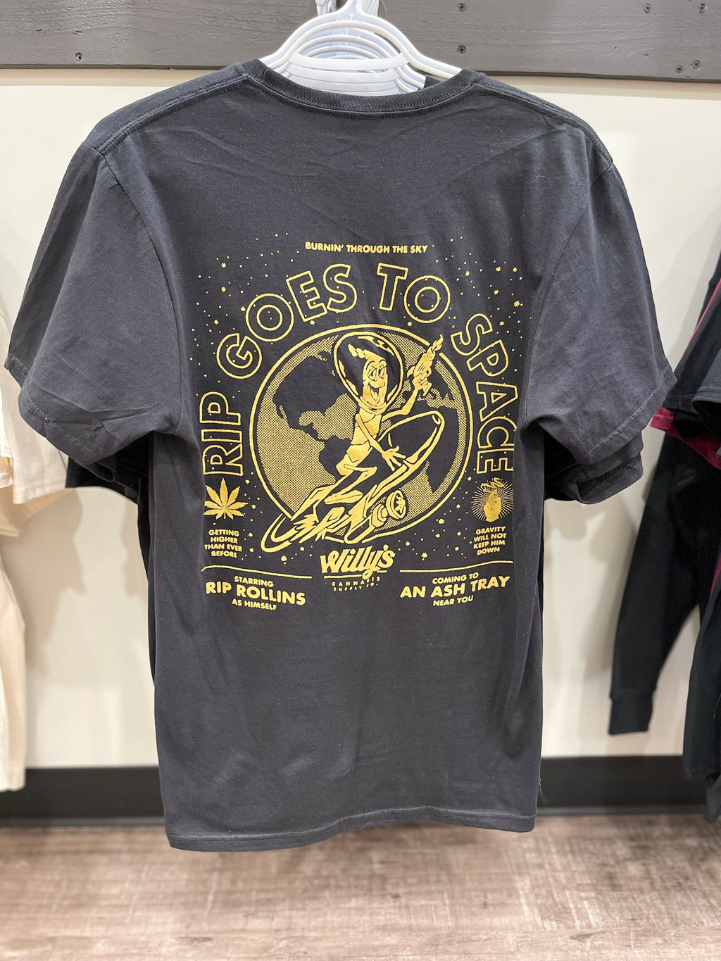 Willy's Cannabis Supply Co. "Rip Goes to Space" Double Sided T-Shirt
