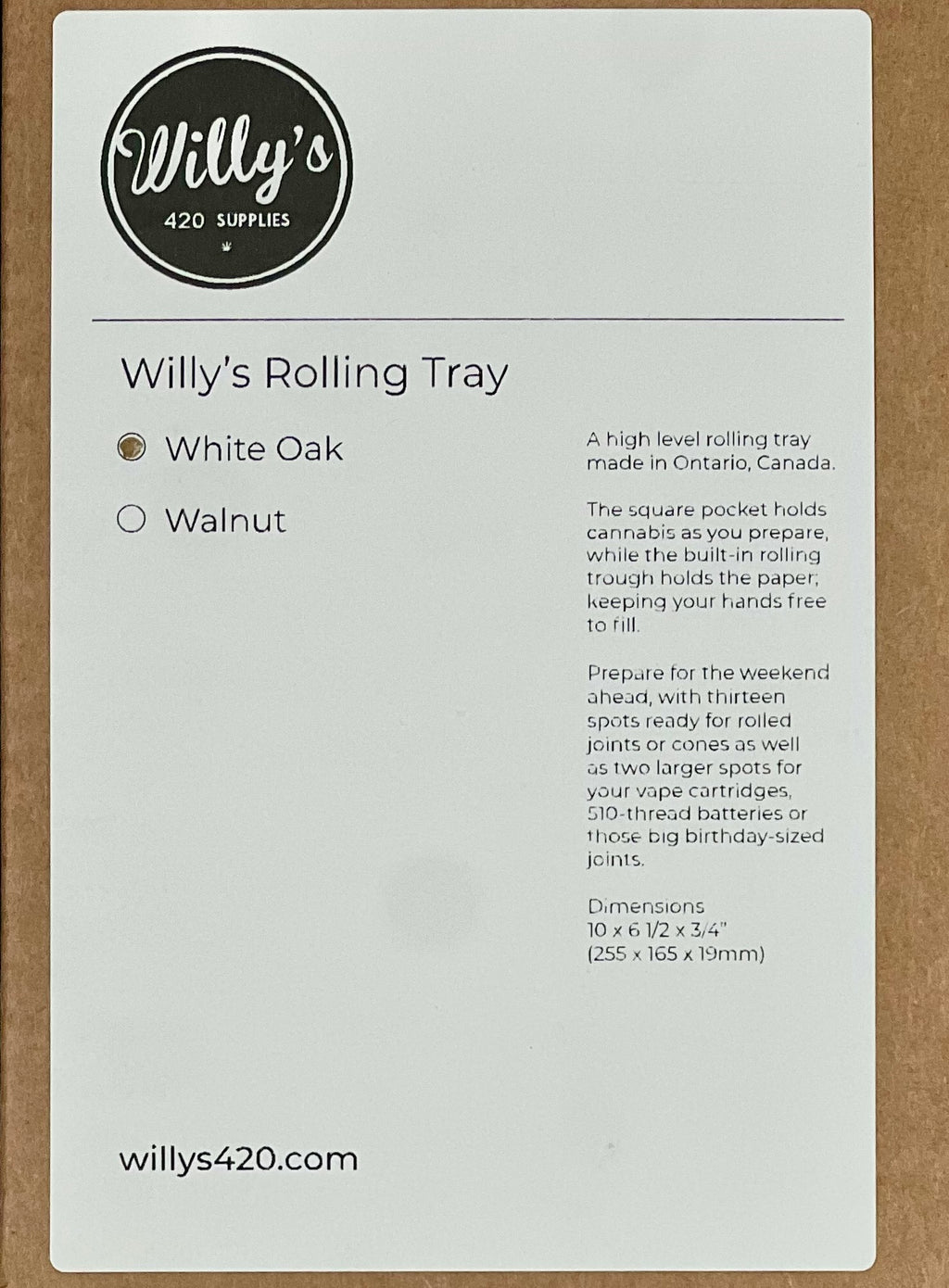 Plateau à rouler Rekindle x Willy's