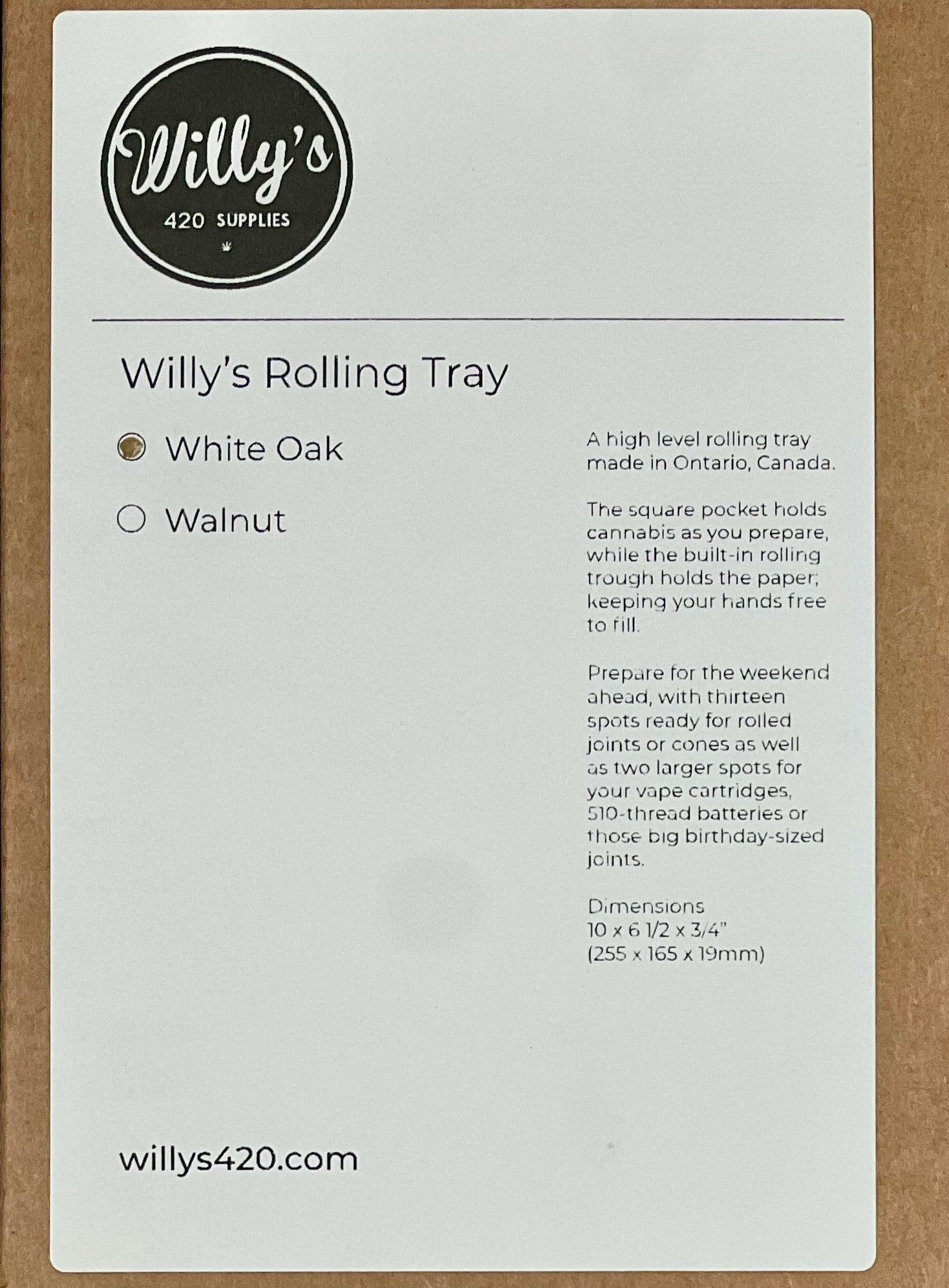 Plateau à rouler Rekindle x Willy's