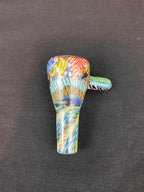Bol à piston en verre effet pierre tombale 18 mm - Rolling Stones et poignée en canne