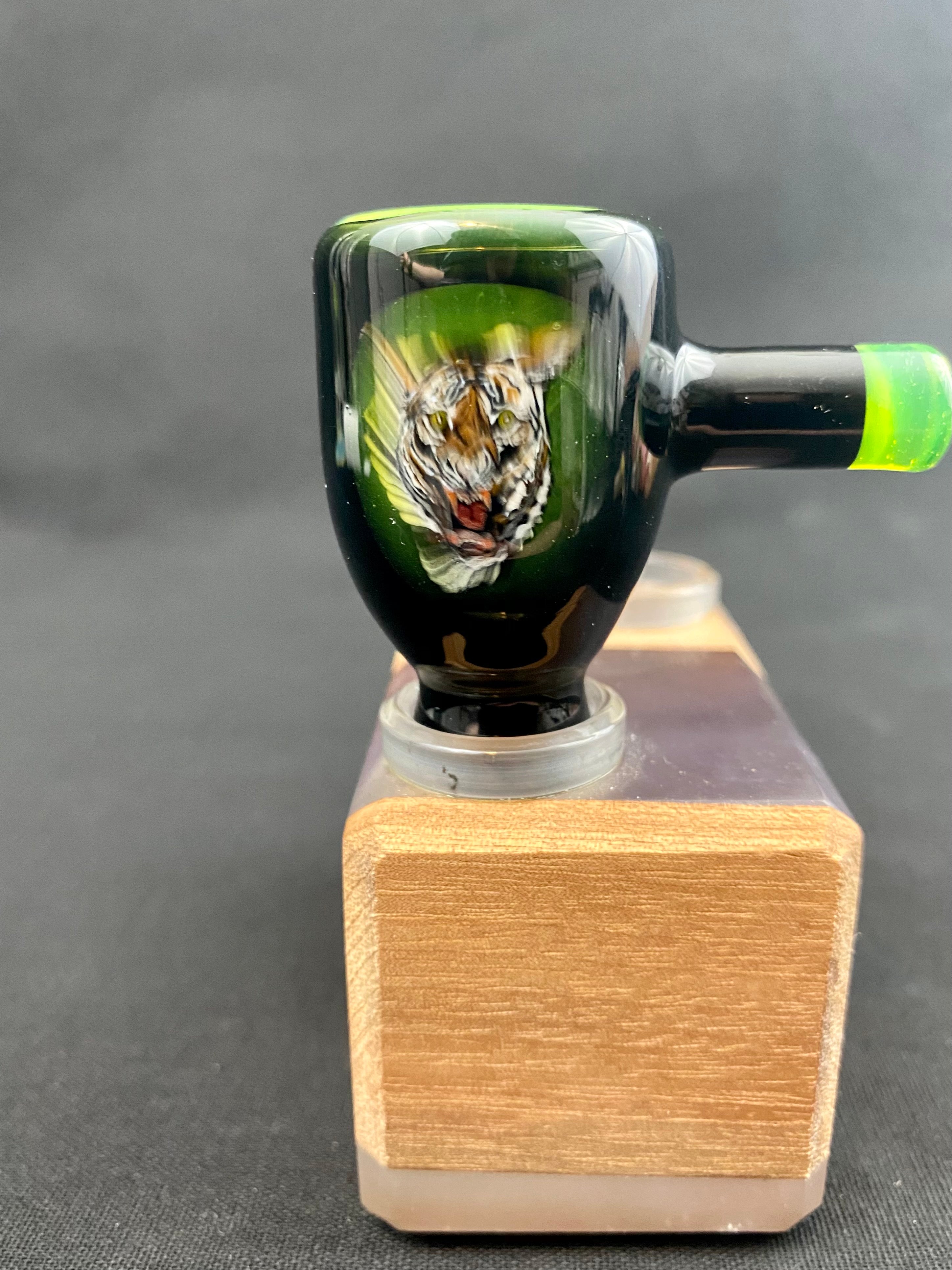 Bol à piston en verre taillé 18 mm - Tigre