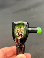 Bol à piston en verre taillé 18 mm - Tigre