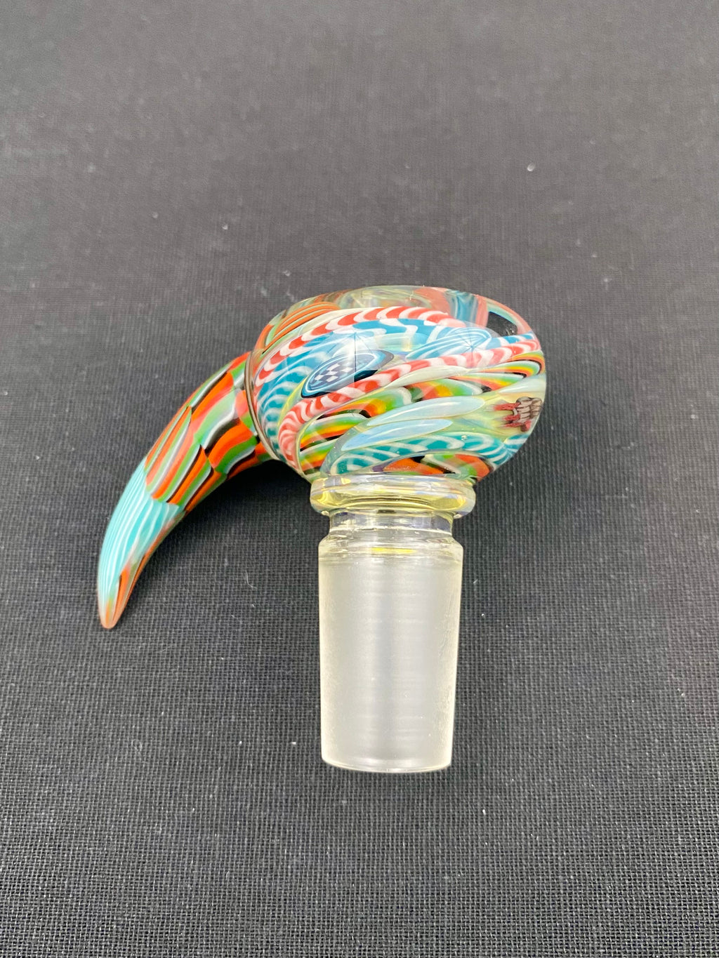 Bol à piston en verre taillé en forme de pierre tombale de 18 mm