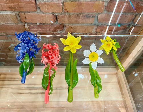 Tombstoned Glass Flower Pipes
