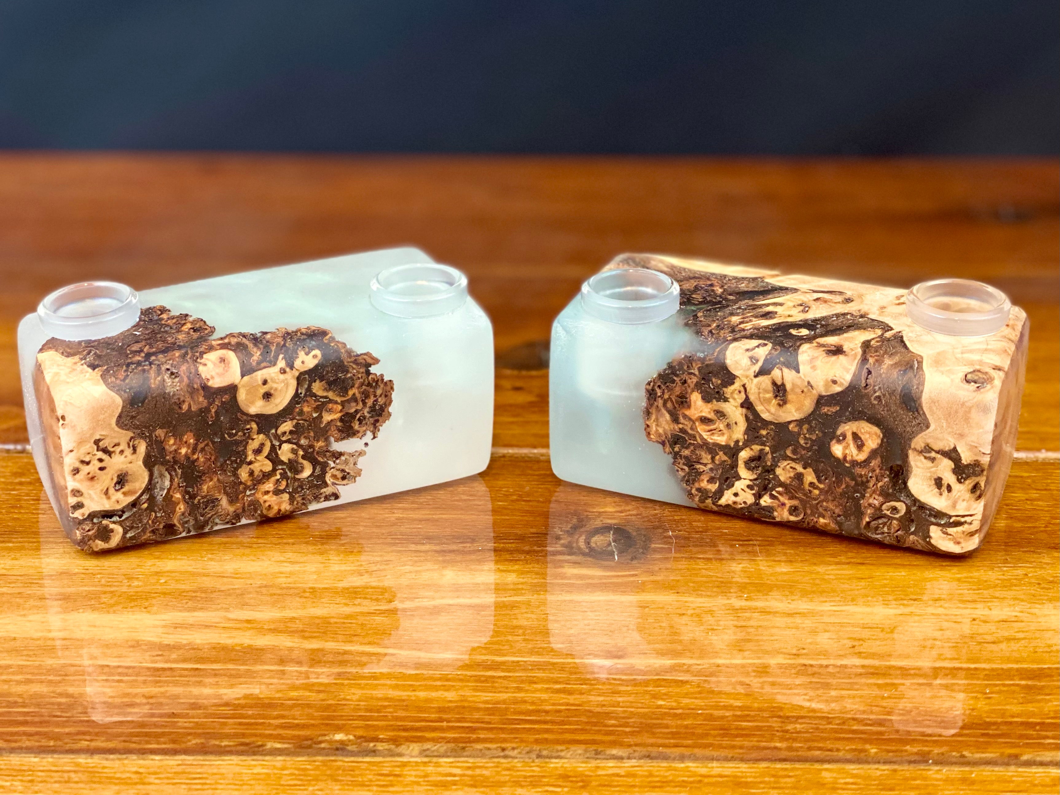 Lost Tree 2 Hole 18mm Epoxy Resin Slide/Bowl Holder