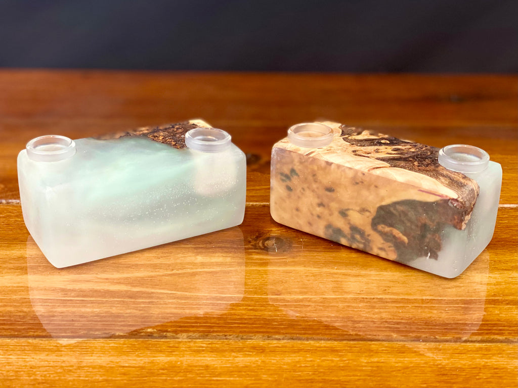 Lost Tree 2 Hole 18mm Epoxy Resin Slide/Bowl Holder