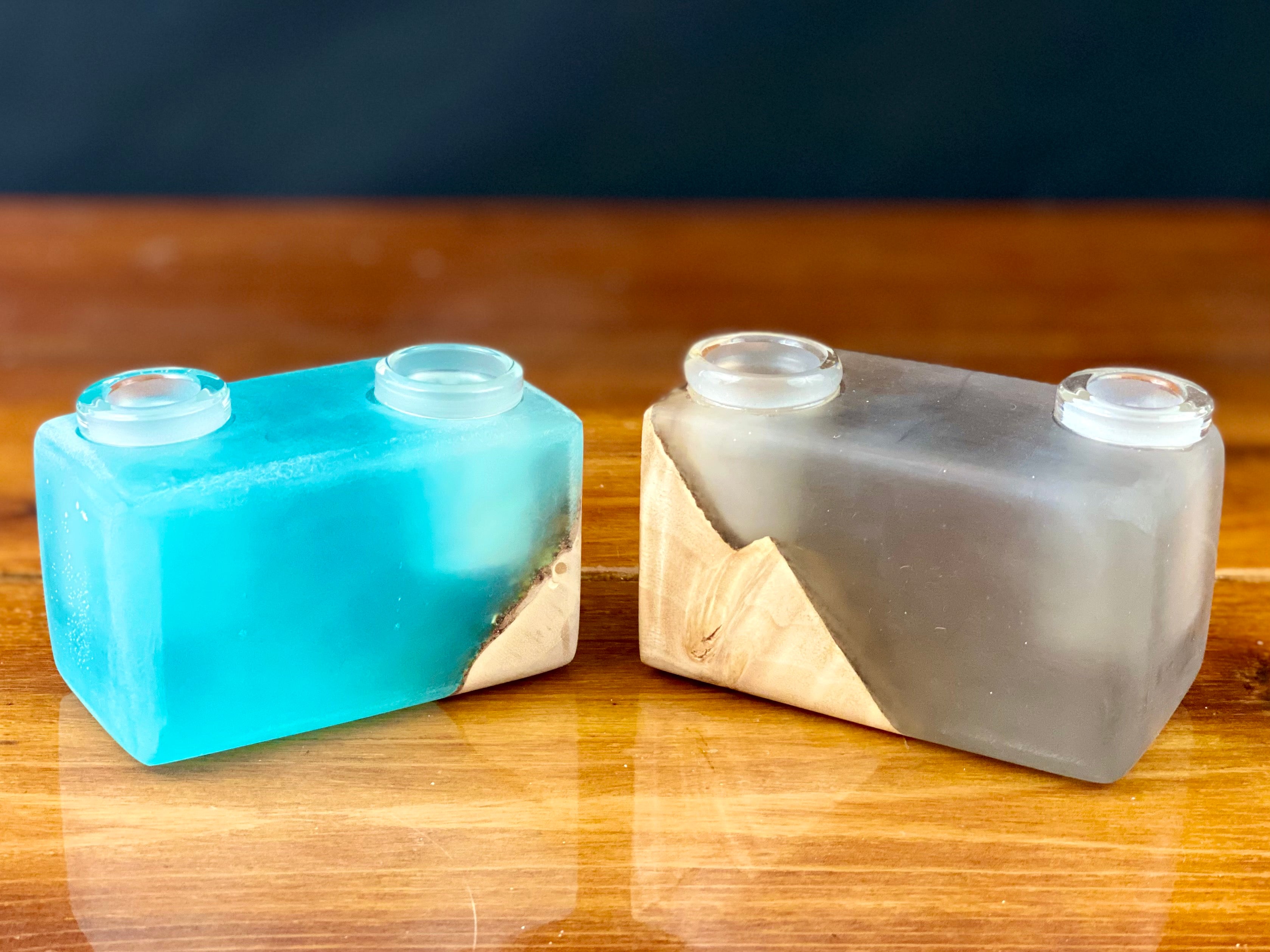 Lost Tree 2 Hole Mix 1-14mm & 1-18mm Epoxy Resin Slide/Bowl Holder