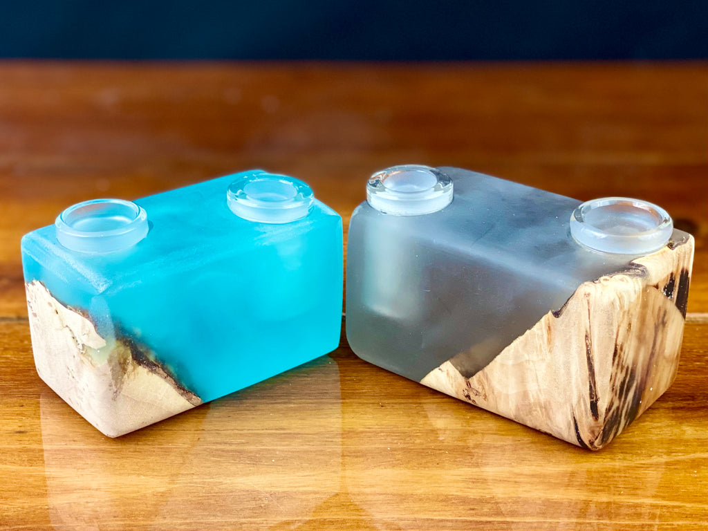 Lost Tree 2 Hole Mix 1-14mm & 1-18mm Epoxy Resin Slide/Bowl Holder