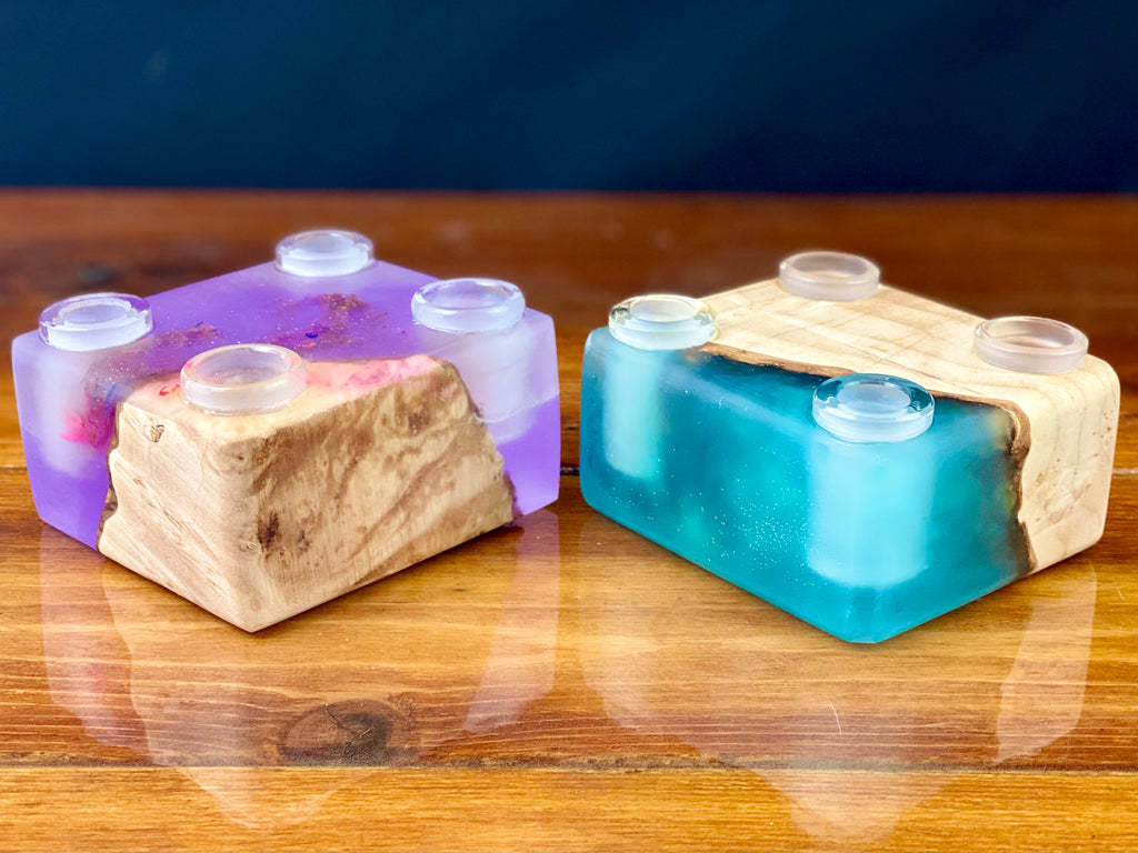 Lost Tree 4 Hole Mix 2-14mm & 2-18mm Epoxy Resin Slide/Bowl Holder