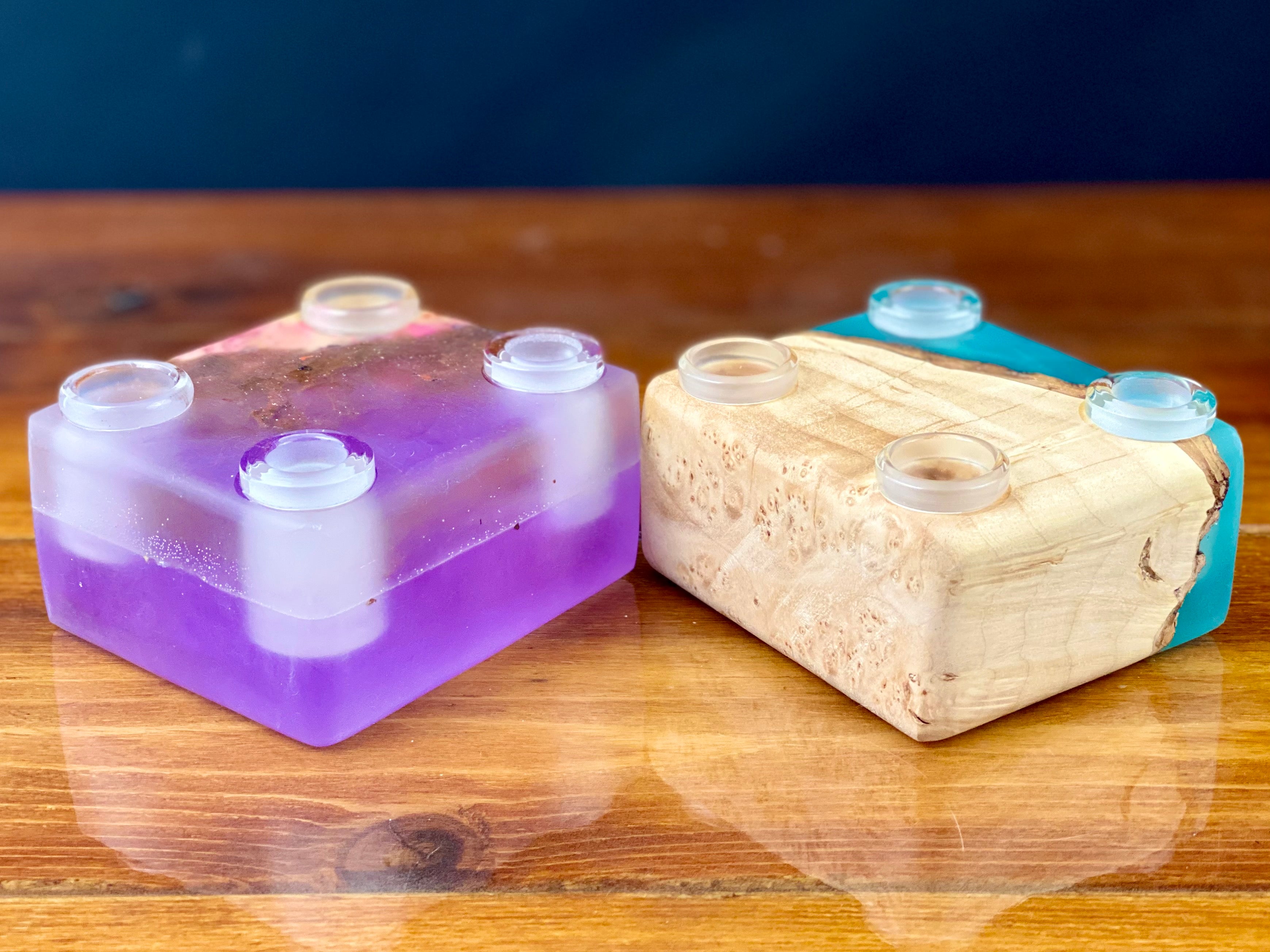 Lost Tree 4 Hole Mix 2-14mm & 2-18mm Epoxy Resin Slide/Bowl Holder
