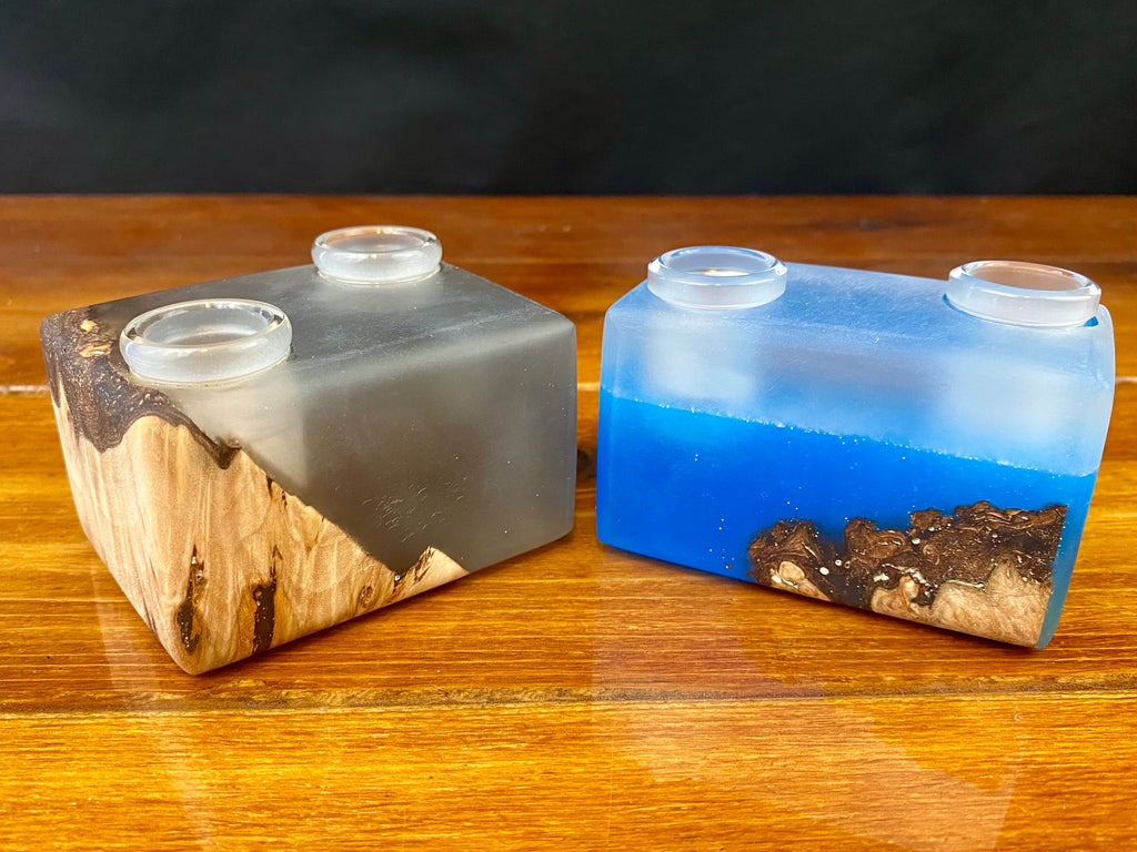 Lost Tree 2 Hole 18mm Epoxy and Wood Slide/Bowl Holder