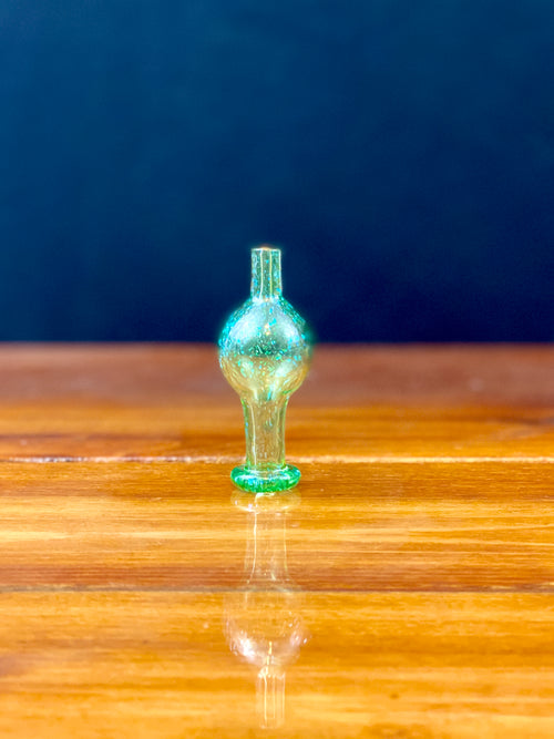 Bouchons à bulles en verre dichroïque/opale broyée Al Gore