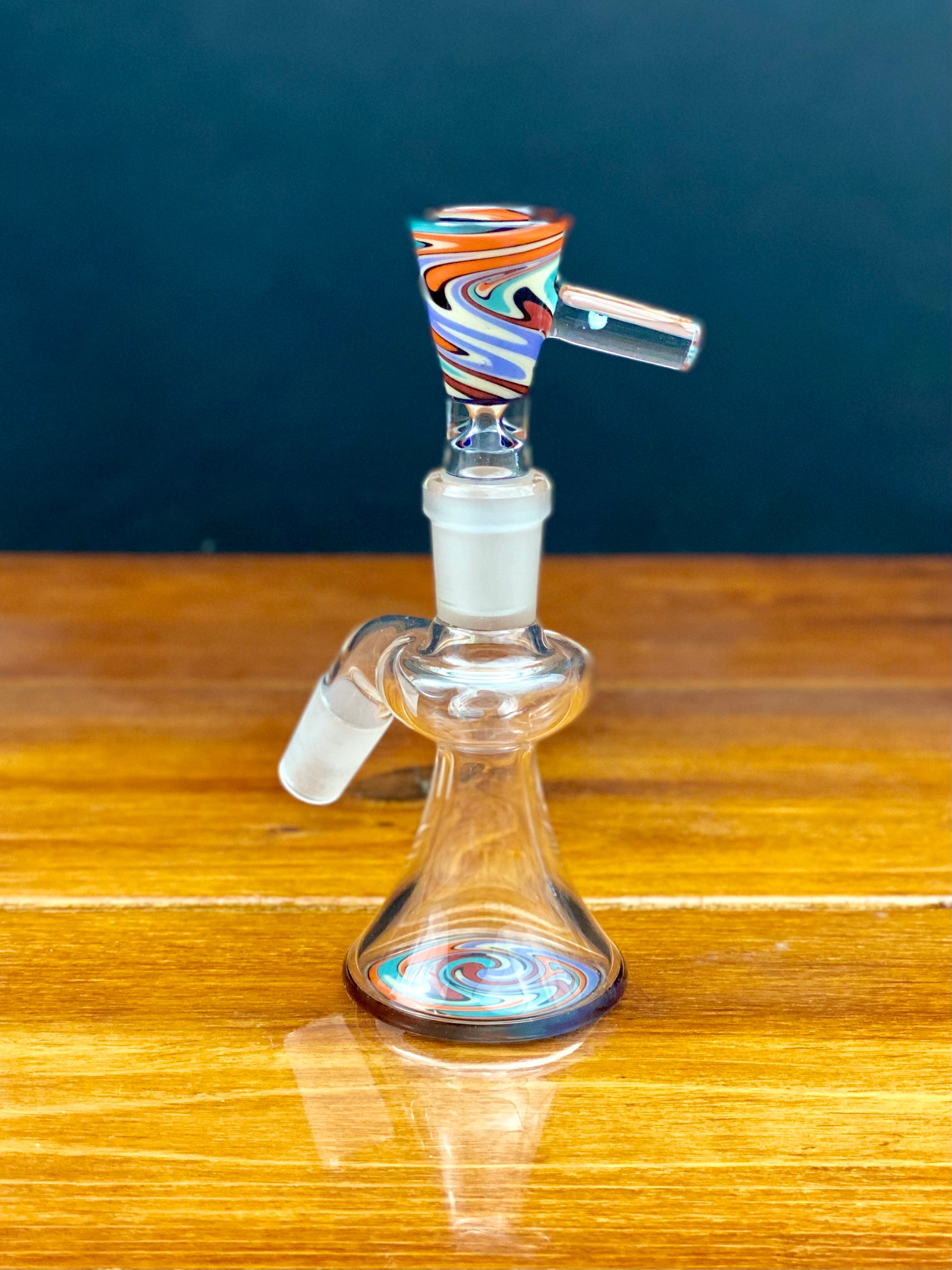 Korey Glass 14mm 45 Degree Wig Wag Ash Catcher