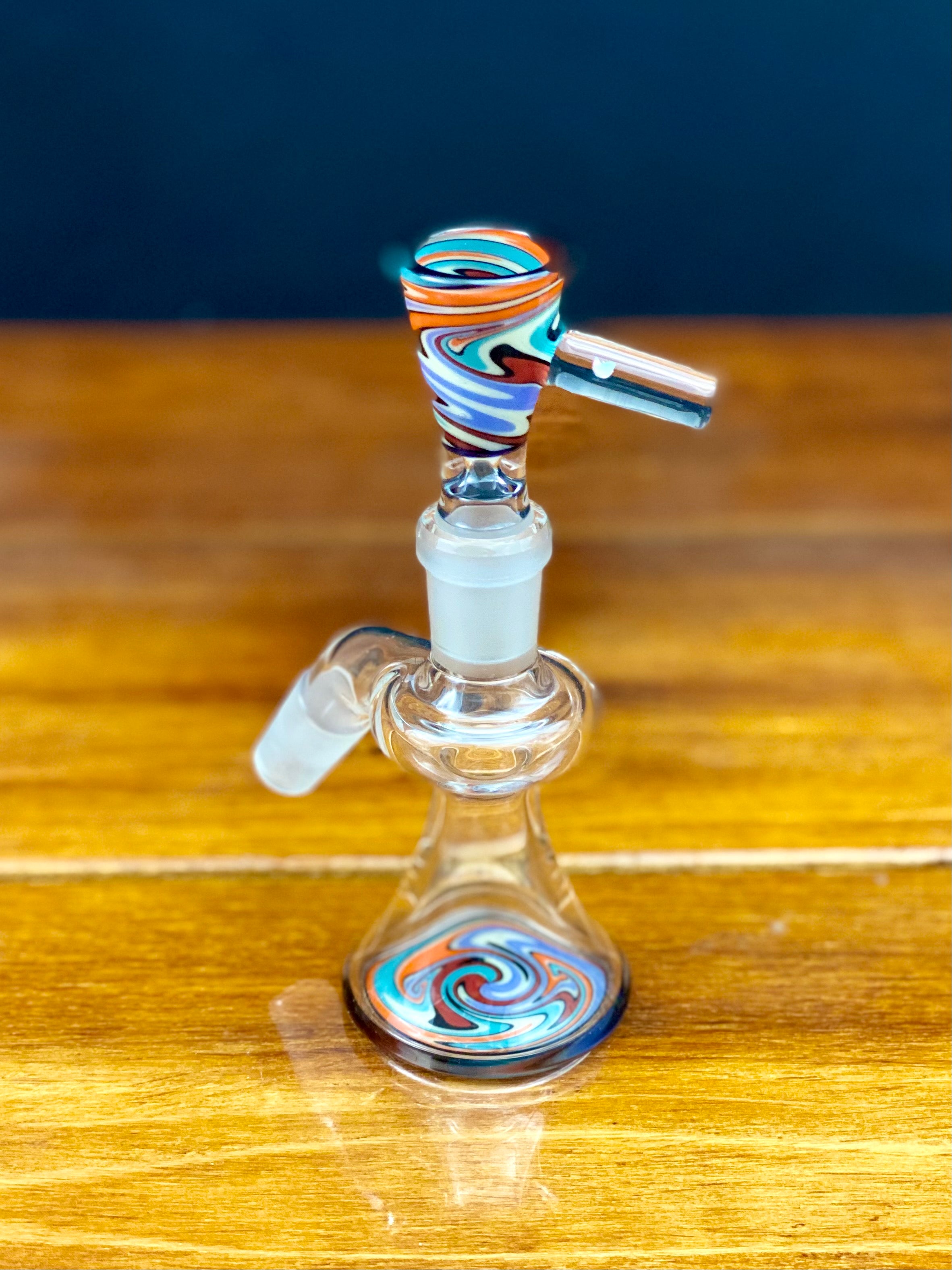 Korey Glass 14mm 45 Degree Wig Wag Ash Catcher