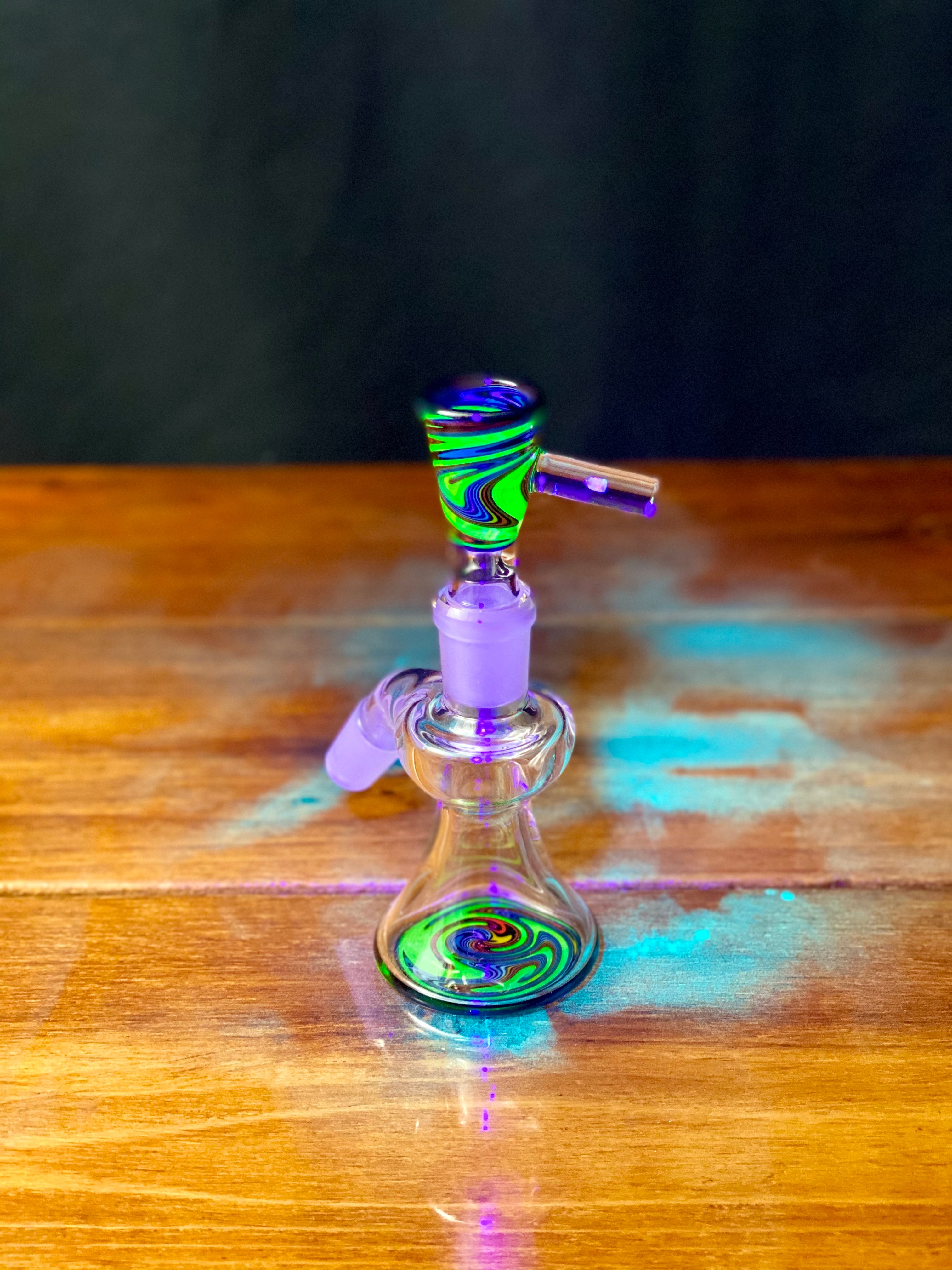Korey Glass 14mm 45 Degree Wig Wag Ash Catcher