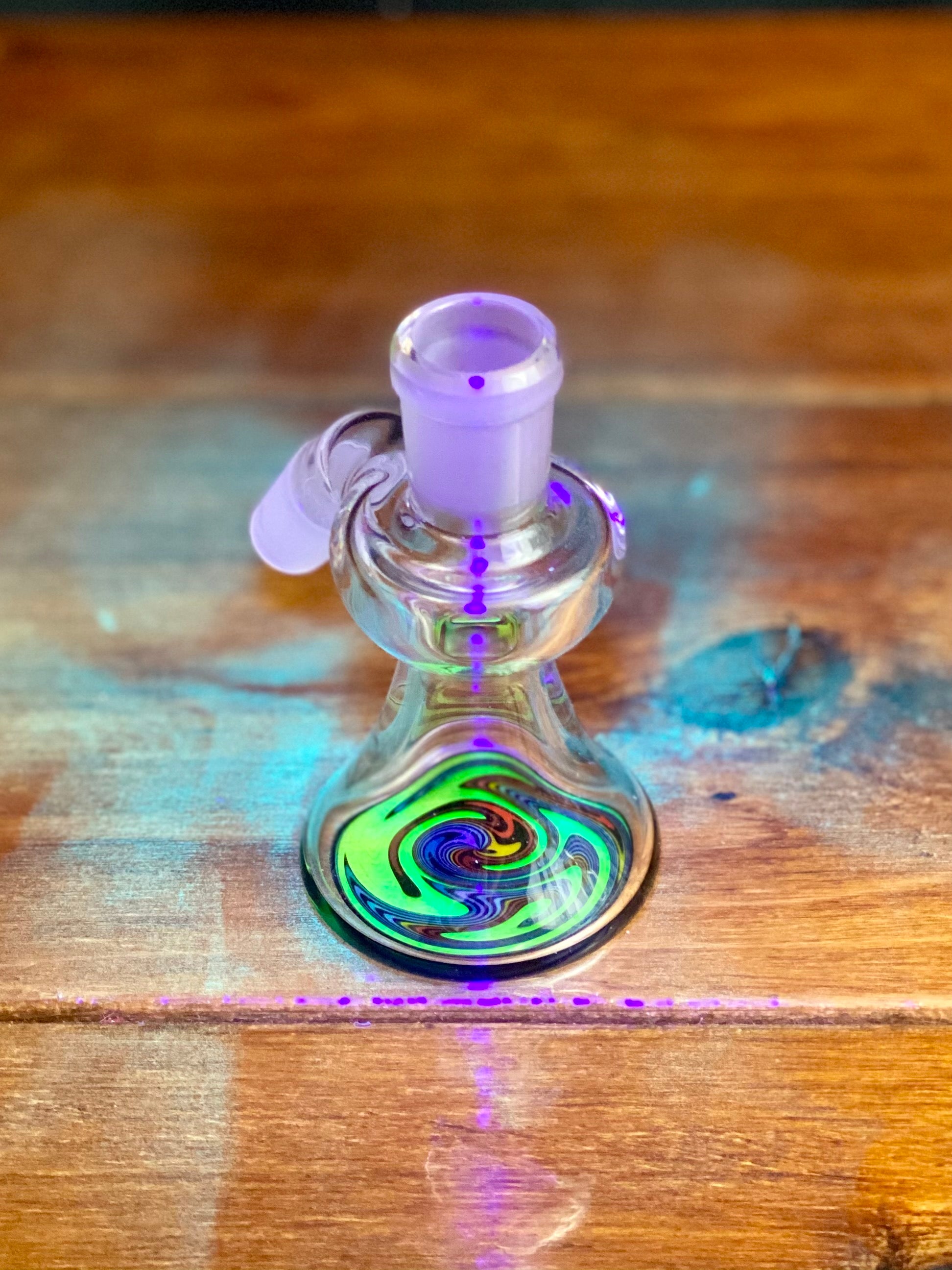 Korey Glass 14mm 45 Degree Wig Wag Ash Catcher