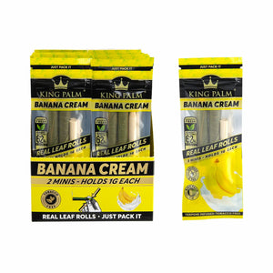 King Palm Mini Pre-Roll Pouch - Banana Cream - 2 Pack