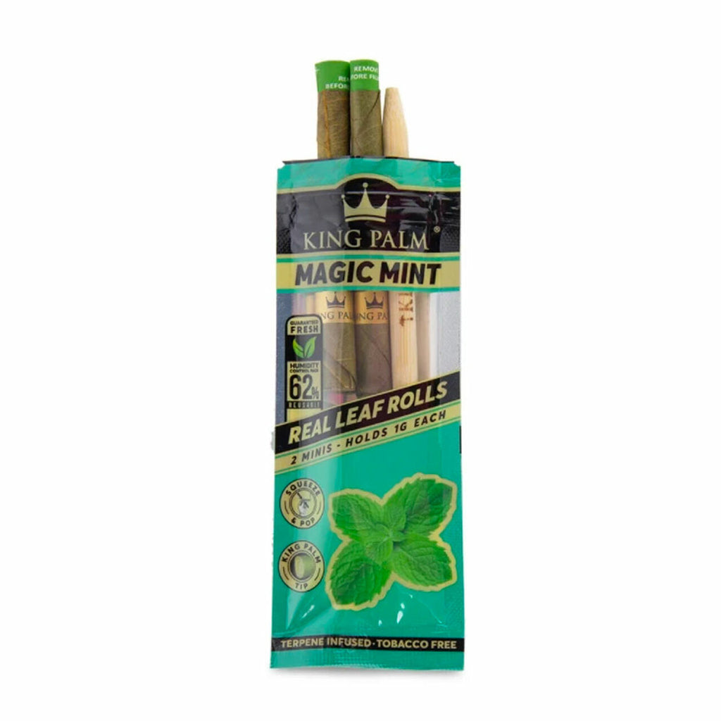 King Palm Mini Pre-Roll Pouch Display - Magic Mint - 2 Pack