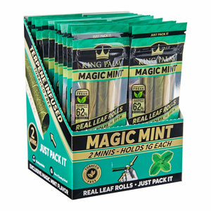 King Palm Mini Pre-Roll Pouch Display - Magic Mint - 2 Pack