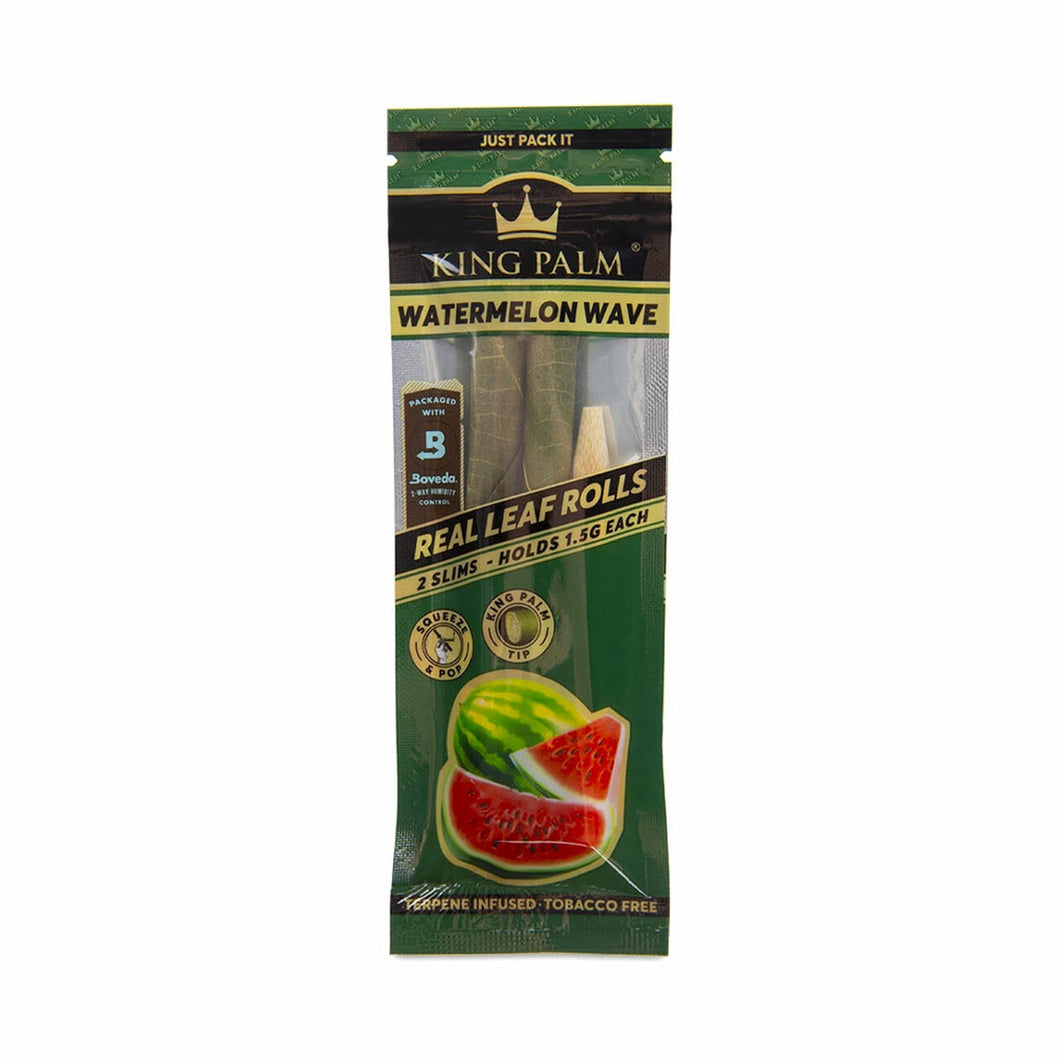 King Palm Slim Pre-Roll Pouch - Watermelon Wave - 2 Pack