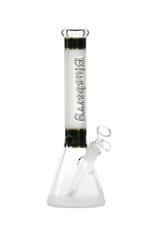 Blueberry 12 inch Mandala Base Sandblasted Beaker