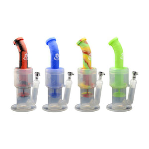 LIT™ SILICONE 12" Clear Base Water Pipe