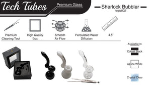 GLASS BUBBLER TECH TUBES 5.5" SHERLOCK