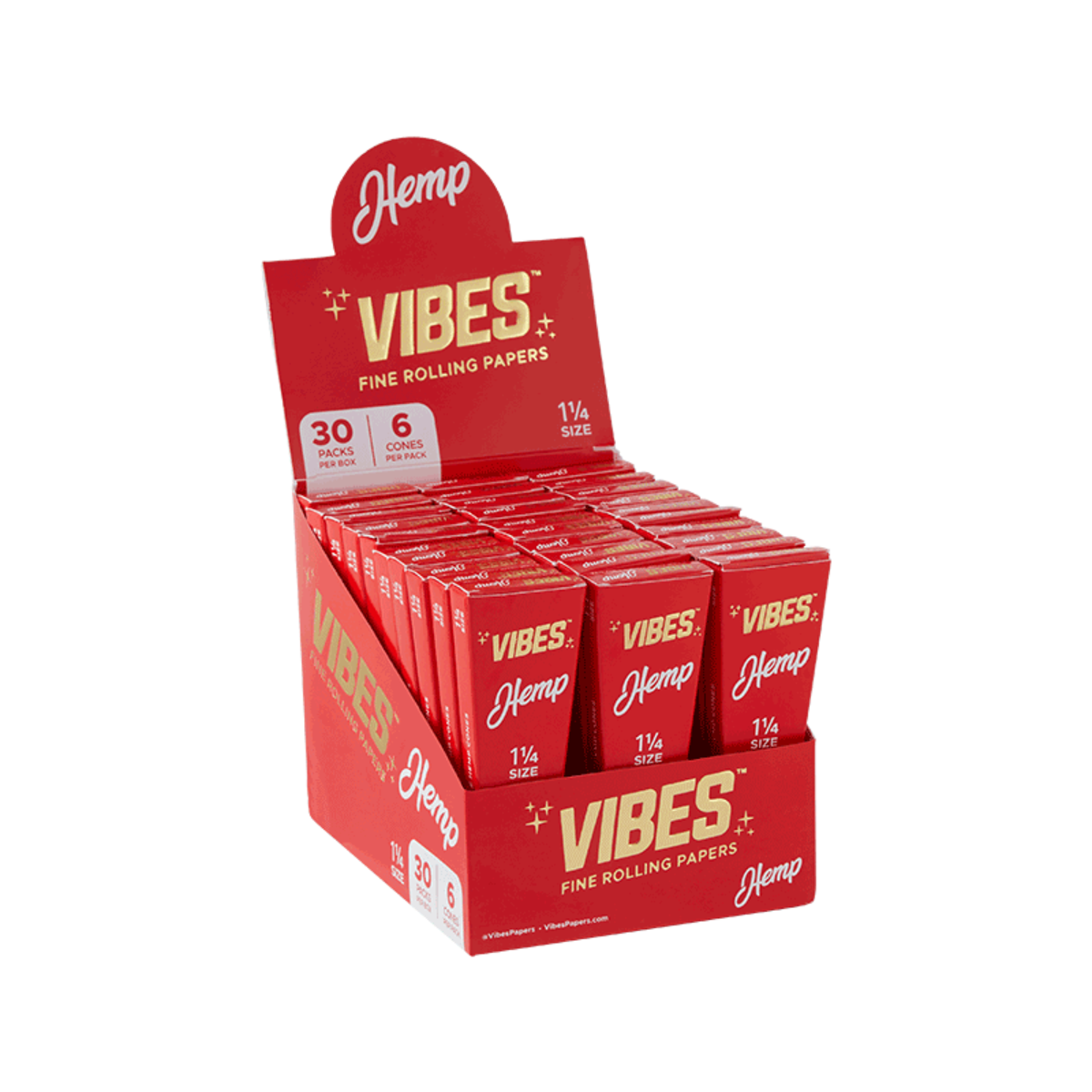 Vibes Cones 1 1/4 Hemp - Coffin