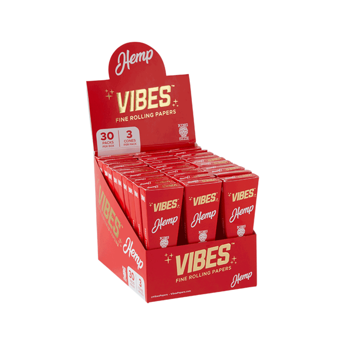 Vibes Cones King Size Hemp - Coffin